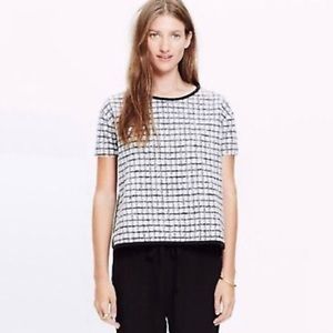 🎄Madewell Brushed Wool Blend Windowpane Plaid Sweater